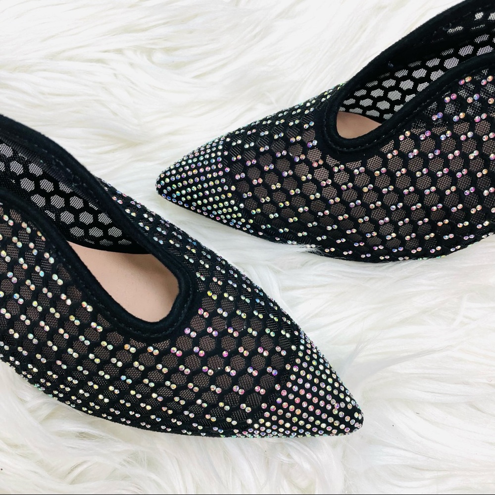 Black rhinestoned mesh heel - Picture 5 of 5